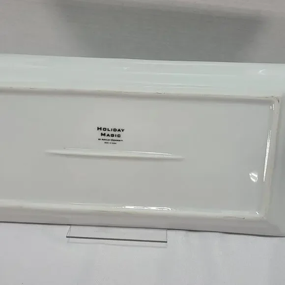 Christmas Santa Reindeer Snowman Snack Platter Tray Ashley Cooper Holiday Magic - Picture 8 of 10